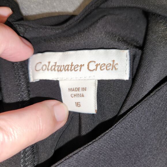 COLDWATER CREEK Sleeveless Shift Mini Dress Women 16 Multi Floral Split Flowy - Picture 4 of 12